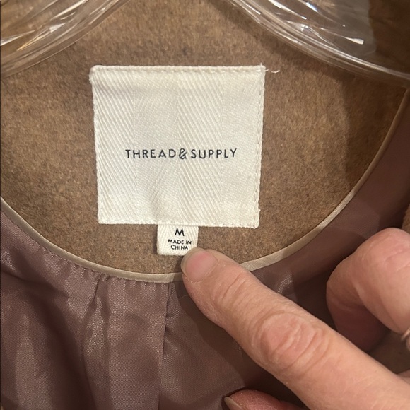 Tan Double-Breasted Pea Coat - Picture 4 of 9